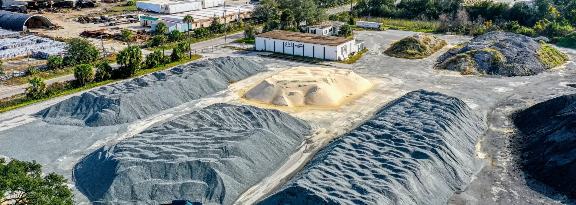 Drone view for stockpile survey volume measurement