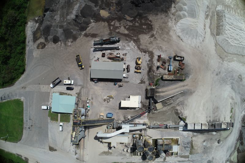 Aerial Drone Photography of a Mining site in Punta Gorda, FL