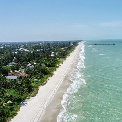 Aerial photo of a beach